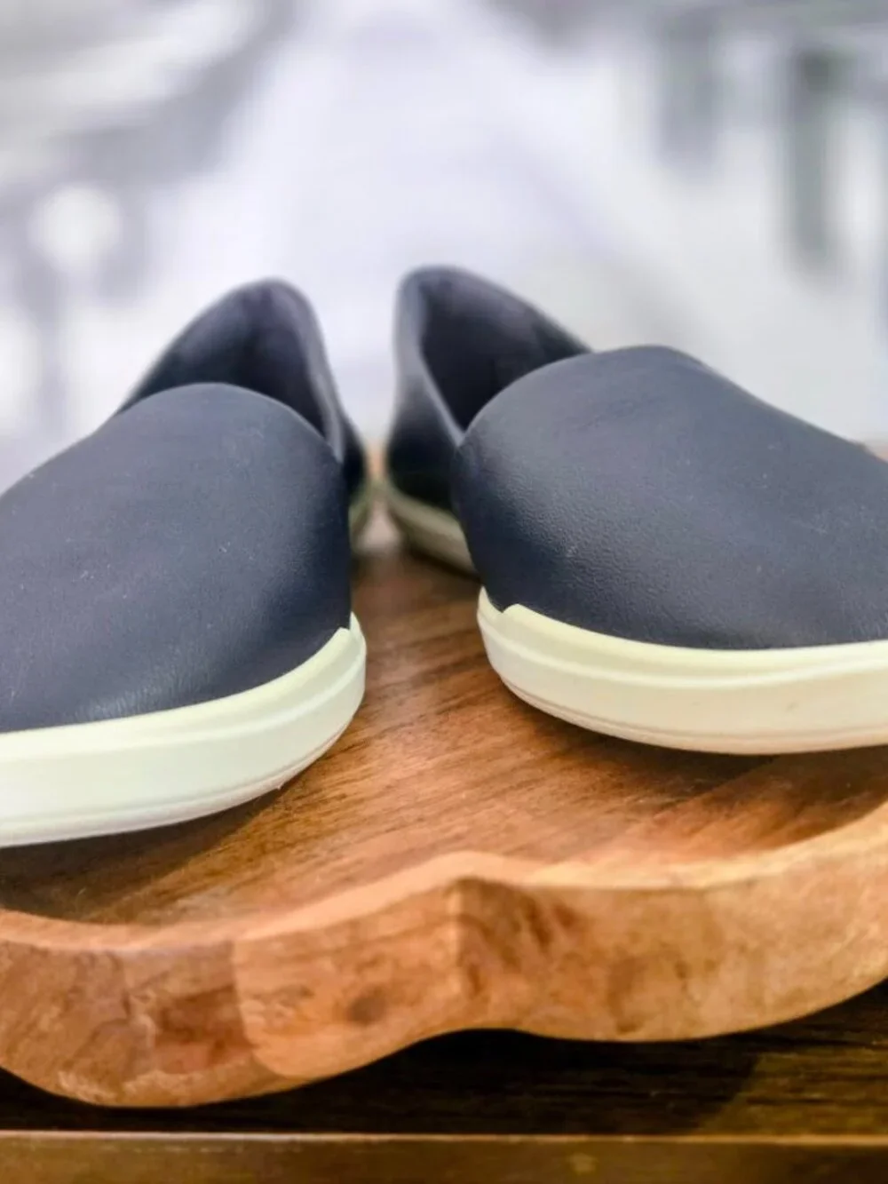 NEW ECCO Simpil Navy Blue Leather Slip-On Sneaker Loafers Sz 39 US 8-8.5